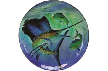 Image of River's Edge Guy Harvey Sailfish Glass Platter, 12in 4013499