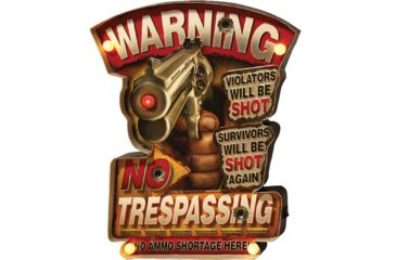 Image of River's Edge No Trespassing - LED Metal Bar Sign 2160924