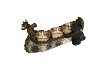 Image of Rivers Edge Candle Holder, Bear &amp; Moose, w/ Candles, 685