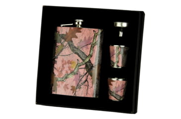 Image of Rivers Edge Flask and Shot Set, Pink Camo, 995