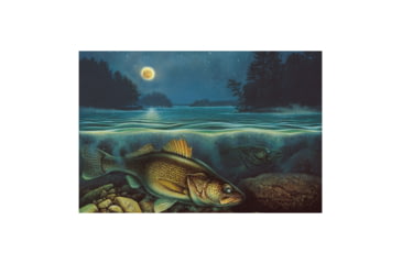 Image of Rivers Edge LED Art, Harvest Moon Walleye, 24 x 16 in, 1786