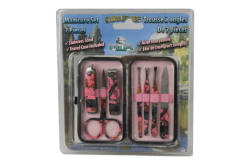 Image of Rivers Edge Manicure Set 7-Piece, Womens, Pink Camo, 283