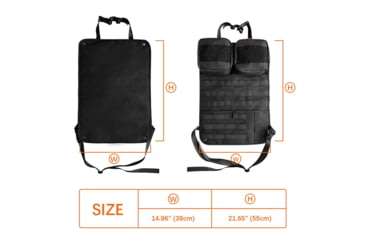 Image of Roaring Fire Razorback Car Seat Back Organizer, Black, 21.65x14.96 inch, RF-CBSOP01-BK