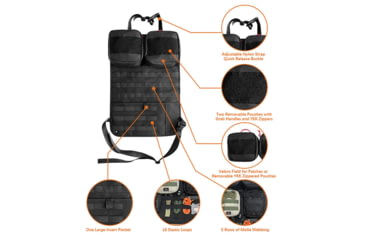 Image of Roaring Fire Razorback Car Seat Back Organizer, Black, 21.65x14.96 inch, RF-CBSOP01-BK