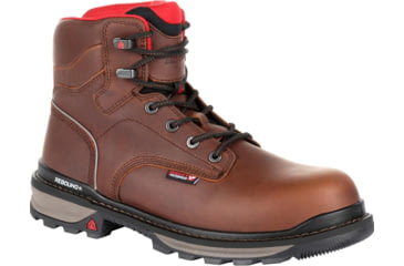 Image of Rocky Boots Rams Horn Full-grain Leather Waterproof Composite Toe Work Boot - Men's, 13 US, Medium, Dark Brown, RKK0257-M-13
