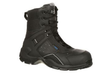 Image of Rocky Boots 1st Med Carbon Fiber Toe Puncture-resistant Side-zip Waterproof Public Service Boot - FQ0911113BK10.5W