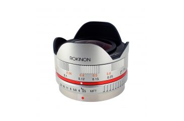 Image of Rokinon 7.5mm F3.5 UMC Ultra Wide-Angle Fisheye Camera Lens for Micro 4/3 Mount (Silver) FE75MFT-S