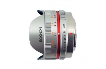 Image of Rokinon 7.5mm F3.5 UMC Ultra Wide-Angle Fisheye Camera Lens for Micro 4/3 Mount (Silver) FE75MFT-S