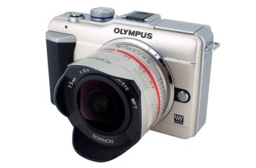 Image of Rokinon 7.5mm F3.5 UMC Ultra Wide-Angle Fisheye Camera Lens for Micro 4/3 Mount (Silver) FE75MFT-S