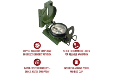Image of Rothco 3H Cammenga G.I. - Military Tritium Lensatic Compass, 2853