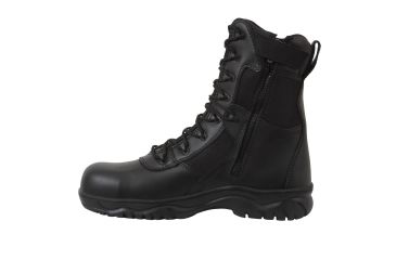 Image of Rothco 8 Inch Forced Entry Tactical Boot With Side Zipper &amp; Composite Toe, 9.5, 5063-9.5