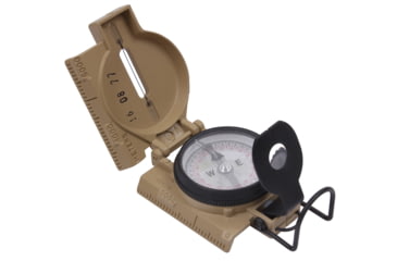 Image of Rothco Cammenga G.I. Military Phosphorescent Lensatic Compass, Coyote Brown, 16512