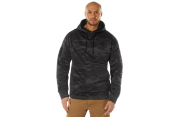 Image of Rothco Concealed Carry Hoodie - Men's, Midnight Black Camo, 2XL, 12211-MidnightBlackCamo-2XL