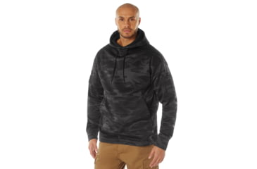 Image of Rothco Concealed Carry Hoodie - Mens, 2XL, Midnight Black Camo, 12211-MidnightBlackCamo-2XL