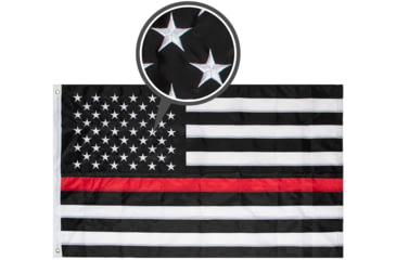 Image of Rothco Deluxe Thin Red Line Flag / 3 X 5, 15961