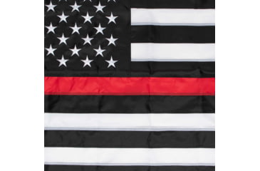 Image of Rothco Deluxe Thin Red Line Flag, 3ft x 5ft, 15961