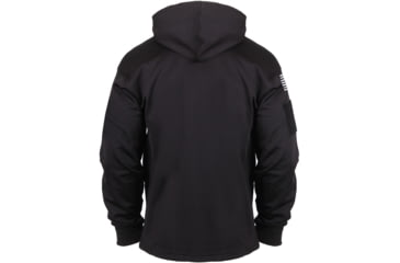 Image of Rothco Distressed US Flag Concealed Carry Hooded Sweatshirt, Mens, Black, Extra Large, 3166-645