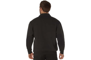 Image of Rothco Firefighter / EMS Quarter Zip Job Shirt - Mens, Black, Small, 7650-Black-S