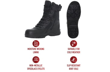 Image of Rothco Forced Entry Tactical Boot With Side Zipper &amp; Composite Toe, 12.5, 21780