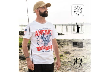 Image of Rothco Freedom &amp; Liberty Patriotic T-Shirt - Mens, White, Small, 18120-White-S