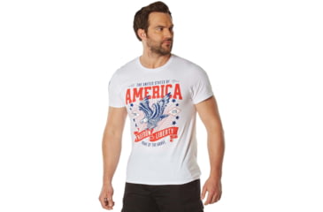 Image of Rothco Freedom &amp; Liberty Patriotic T-Shirt, White, Small, 18120-White-S