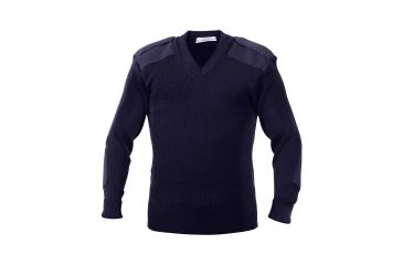Image of Rothco G.I. Style Acrylic V-Neck Sweater, Navy Blue, XL, 6345-NavyBlue-XL