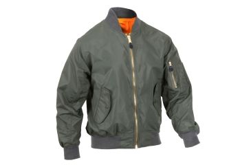 Image of Rothco Lightweight MA-1 Flight Jacket, Sage Green, XL, 6325-SageGreen-XL