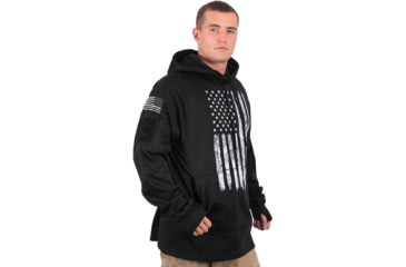 Image of Rothco U.S. Flag Concealed Carry Hoodie - Men's, Black, 4XL, 3169-Black-4XL