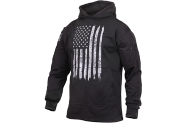 Image of Rothco U.S. Flag Concealed Carry Hoodie - Men's, Black, 4XL, 3169-Black-4XL
