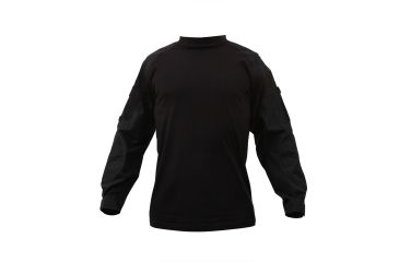 Image of Rothco Military FR NYCO Combat Shirt, Black, L, 90010-Black-L