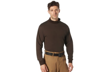 Image of Rothco Mock Turtleneck - Mens, Dark Brown, 2XL, 34066-DarkBrown-2XL