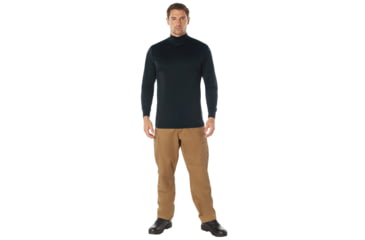 Image of Rothco Moisture Wicking Mock Turtleneck, Midnight Navy Blue, S, 31510-MidnightNavyBlue-S