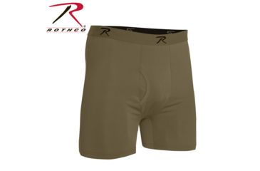 Image of Rothco Moisture Wicking Performance Boxer Shorts - Mens, Antimicrobial, Anti-Odor, AR 670-1 Coyote Brown, Medium 3826-M
