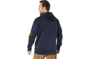 Image of Rothco Navy Emblem Pullover Hooded Sweatshirt - Mens, Navy Blue, Small, 20570-NavyBlue-S