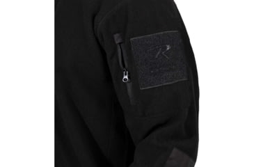 Image of Rothco Quarter Zip Fleece Pullover - Mens, Black, Small, 97340-Black-S