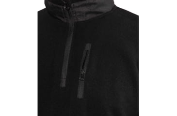 Image of Rothco Quarter Zip Fleece Pullover - Mens, Black, Small, 97340-Black-S