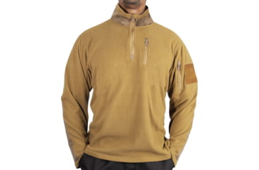 Image of Rothco Quarter Zip Fleece Pullover - Mens, Coyote Brown, Small, 97345-CoyoteBrown-S