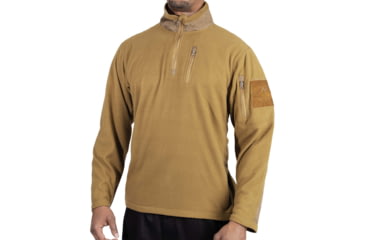 Image of Rothco Quarter Zip Fleece Pullover - Mens, Coyote Brown, Small, 97345-CoyoteBrown-S