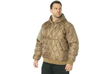 Image of Rothco Quilted Woobie Hooded Sweatshirt - Mens, Coyote Brown, Small, 10494-CoyoteBrown-S