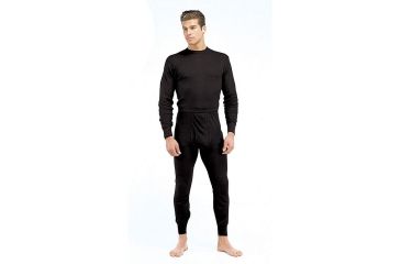 Image of Rothco Single Layer Poly Underwear Tops, Black, Small, 6220-Black-S