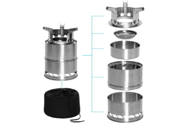 Image of Rothco Stainless Steel Portable Camping / Backpacking Stove, 1.4lbs, 1519
