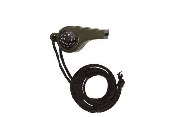 Image of Rothco Super Whistle with Compass &amp; Thermometer, Olive Drab, 9401-OliveDrab