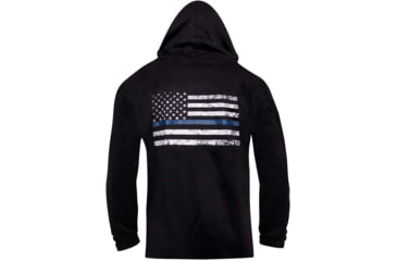 Image of Rothco Thin Blue Line Concealed Carry Zippered Hoodie - Mens, Black, Large, 56071-L