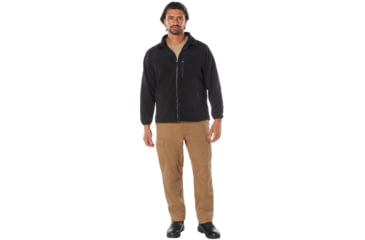 Image of Rothco Trailsman Sherpa Fleece Jacket, Black, S, 96620-Black-S