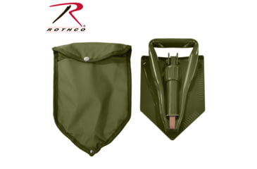 Image of Rothco Tri-Fold Shovel w/ Cover, Green, 829