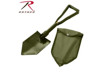 Image of Rothco Tri-Fold Shovel w/ Cover, Green, 829