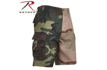 Image of Rothco Two-Tone Camo BDU Short, Small, Woodland/Tri-Color Camo, 1810-WoodlandTri-ColorCamo-S