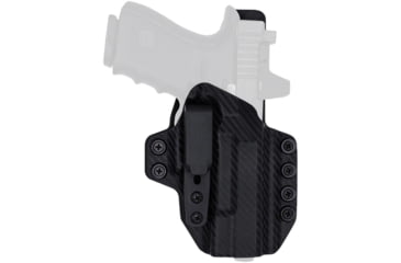 Image of Rounded Tuckable KYDEX Armaloy Hybrid Holster for Glock 42, Left Hand, Carbon Fiber Black, GLK-G42-CF-LH-STPOLY