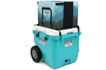 Image of RovR Products RollR 45 Cooler w/ Wagon Bin, Glacier, 45 Quart, 45GROLLRWB