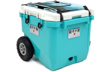 Image of RovR Products RollR 45 Cooler w/ Wagon Bin, Glacier, 45 Quart, 45GROLLRWB
